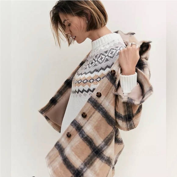 Ann Taylor Jackets & Blazers - Plaid Shacket with Belt